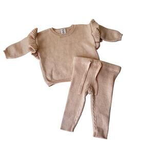Nordstrom Ruffle Accent Sweater & Leggings Set